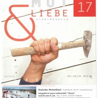 Ausstellungsankündigung im Deutschen Wetterdienst im Stadtmagazin Mut&Liebe 17